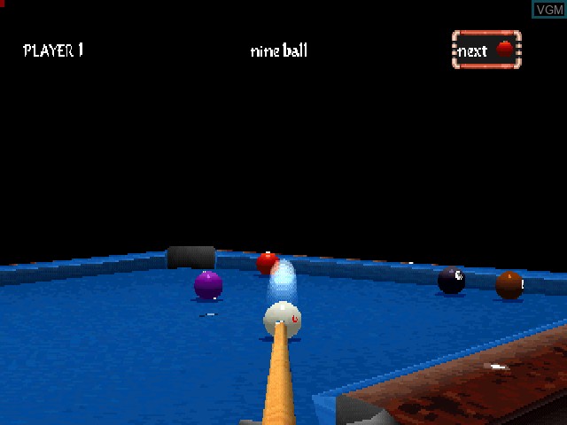 In-game screen of the game Simple 1500 Series Vol. 10 - The Billiard on Sony Playstation