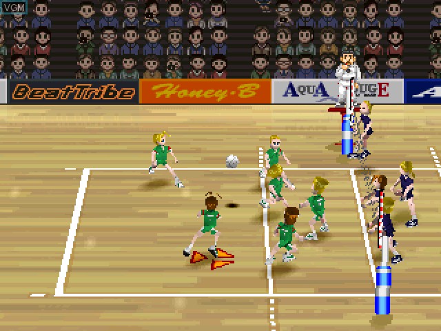 In-game screen of the game Simple 1500 Series Vol. 54 - The Volleyball - Break Volley Plus on Sony Playstation