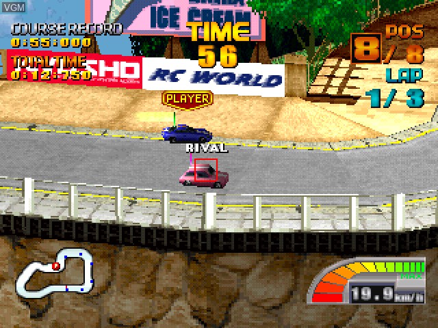 In-game screen of the game Simple 1500 Series Vol. 68 - The RC Car on Sony Playstation