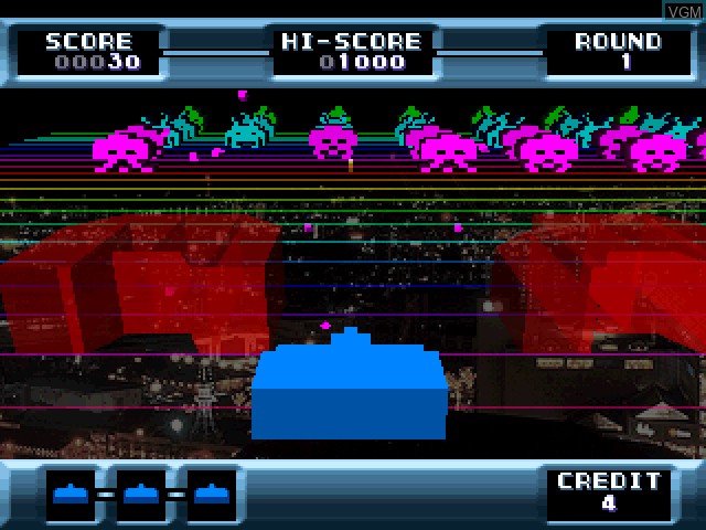 In-game screen of the game Simple 1500 Series Vol. 73 - The Invaders ~Space Invaders 1500~ on Sony Playstation