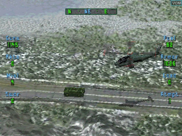 In-game screen of the game Soviet Strike on Sony Playstation