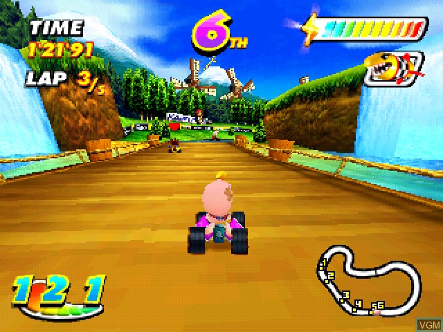 In-game screen of the game Speed Freaks on Sony Playstation