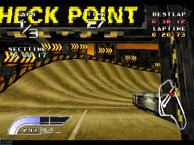 In-game screen of the game Speed King on Sony Playstation