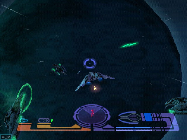 In-game screen of the game Star Trek - Invasion on Sony Playstation