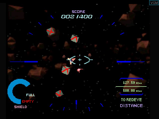 In-game screen of the game Starblade Alpha on Sony Playstation