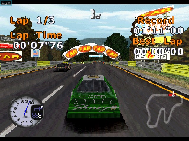 In-game screen of the game Stock Car Racer on Sony Playstation