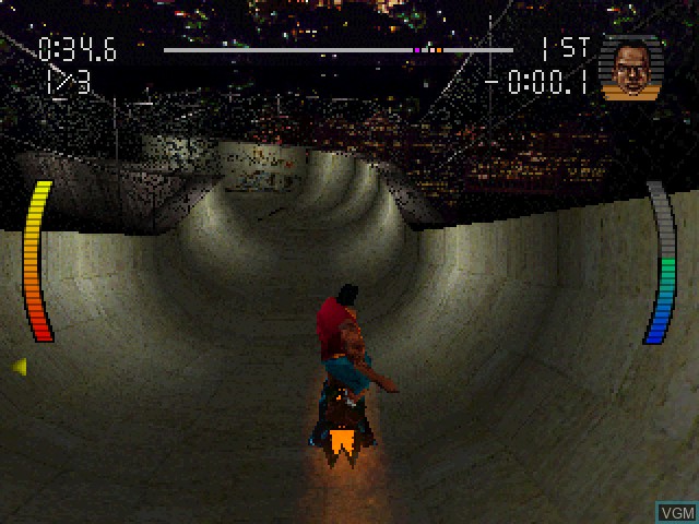 In-game screen of the game Streak - Hoverboard Racing on Sony Playstation