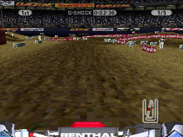 In-game screen of the game Supercross Circuit on Sony Playstation