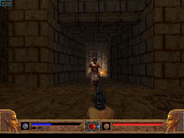 In-game screen of the game PowerSlave on Sony Playstation
