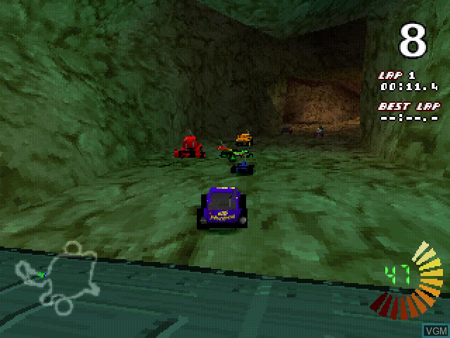 In-game screen of the game RC Revenge on Sony Playstation