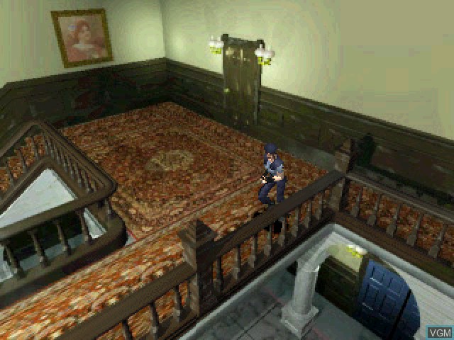 In-game screen of the game Resident Evil on Sony Playstation