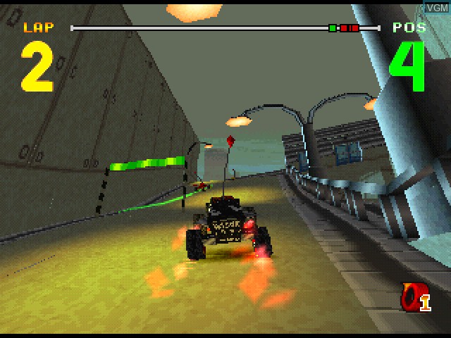 In-game screen of the game Team Losi RC Racer on Sony Playstation