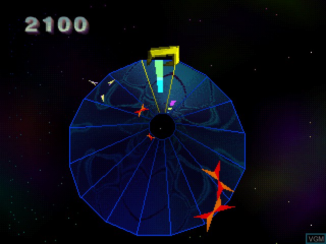 In-game screen of the game Tempest X3 on Sony Playstation