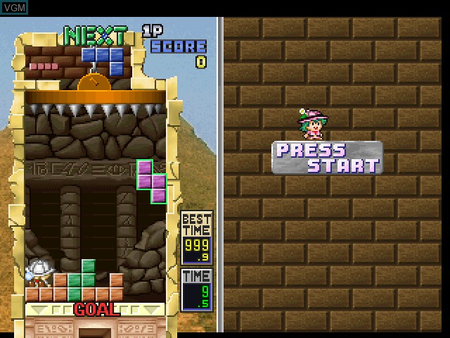 In-game screen of the game Tetris Plus on Sony Playstation