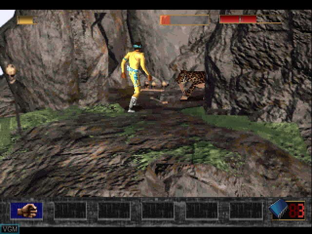 In-game screen of the game Time Commando on Sony Playstation