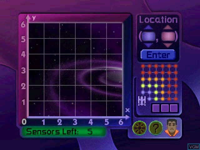 In-game screen of the game Timeless Math 5 - Space Flight Rescue on Sony Playstation