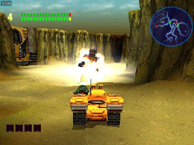 In-game screen of the game Tiny Tank on Sony Playstation