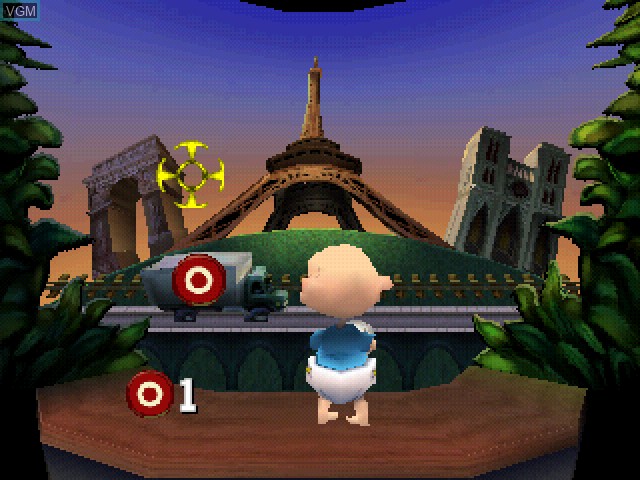 In-game screen of the game Rugrats in Paris - The Movie on Sony Playstation