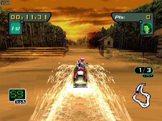 In-game screen of the game Sea-Doo HydroCross on Sony Playstation