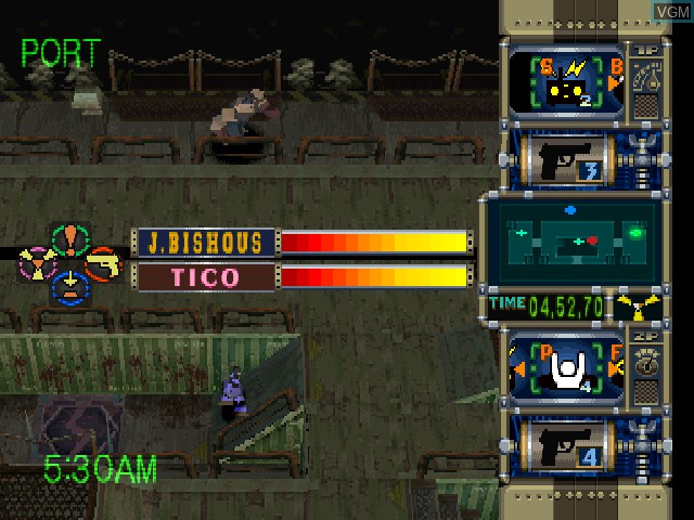 In-game screen of the game Trap Gunner on Sony Playstation