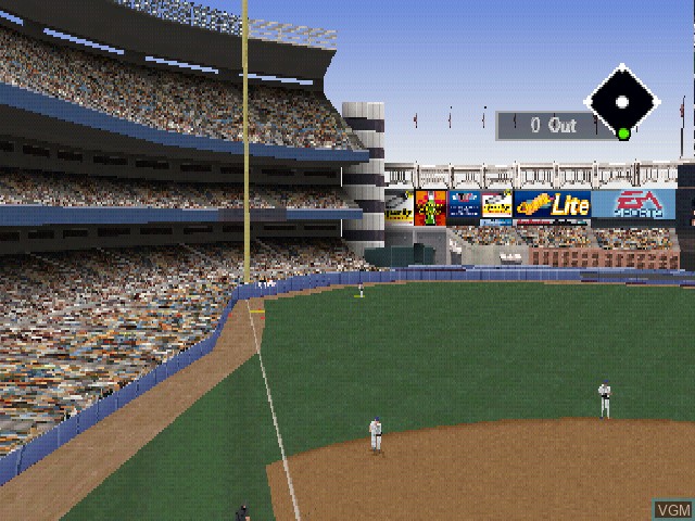 In-game screen of the game Triple Play 2000 on Sony Playstation