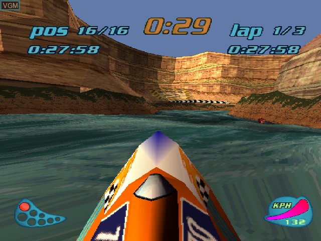 In-game screen of the game Turbo Prop Racing on Sony Playstation