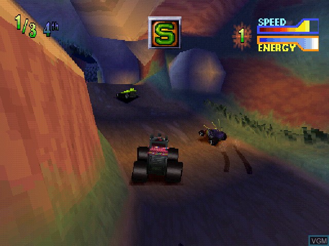 In-game screen of the game Tyco R/C - Assault with a Battery on Sony Playstation