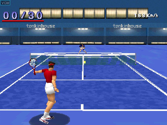 In-game screen of the game V-Tennis on Sony Playstation