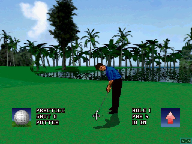 In-game screen of the game World Cup Golf - Professional Edition on Sony Playstation