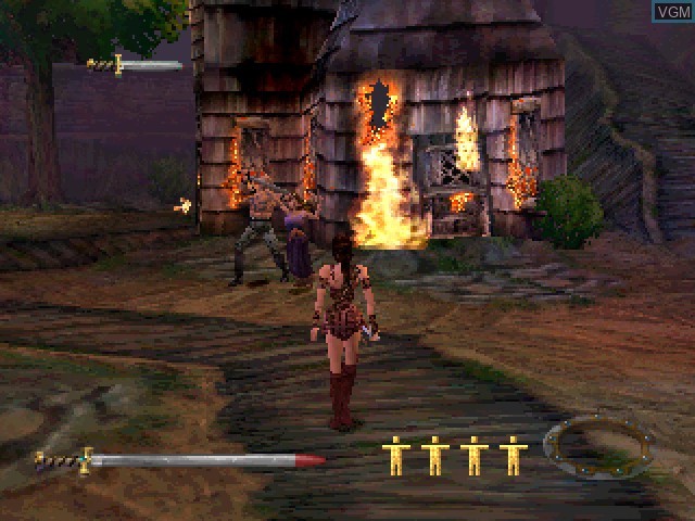 In-game screen of the game Xena - Warrior Princess on Sony Playstation