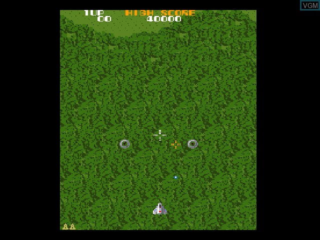 In-game screen of the game Xevious 3D/G+ on Sony Playstation