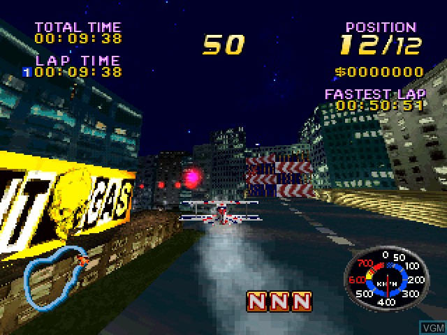 In-game screen of the game Air Race on Sony Playstation