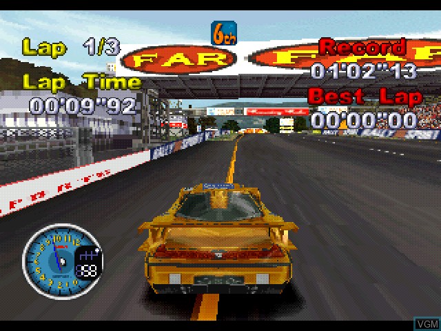 In-game screen of the game All Star Racing on Sony Playstation