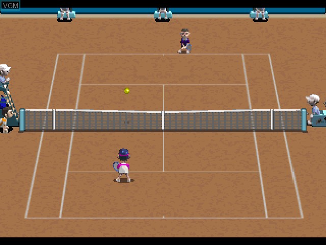 In-game screen of the game All Star Tennis on Sony Playstation