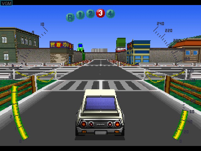 In-game screen of the game Choro Q 3 on Sony Playstation
