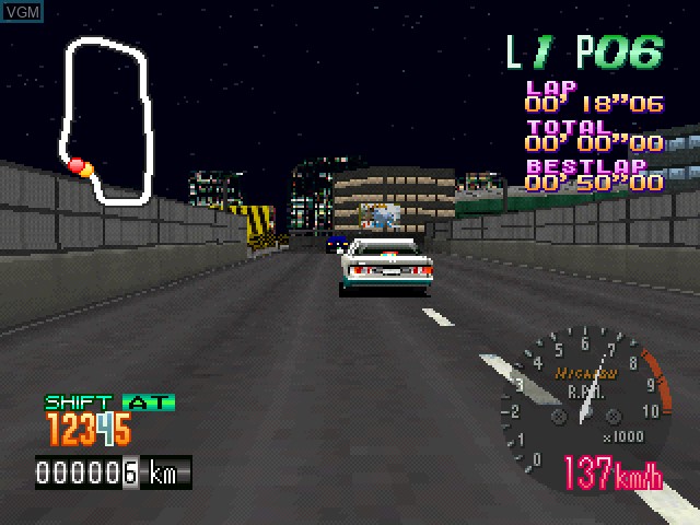 In-game screen of the game Deadheat Road on Sony Playstation