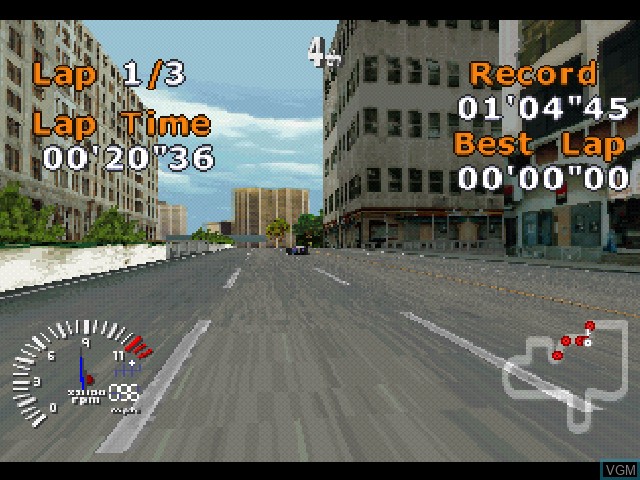 In-game screen of the game Formula GP on Sony Playstation