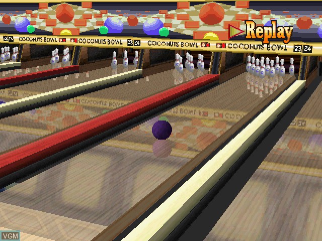 In-game screen of the game King of Bowling 2 - Professional Hen on Sony Playstation