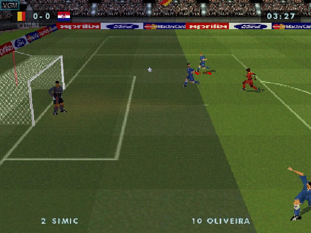 In-game screen of the game Monde des Bleus, Le - Le Jeu Officiel de l'Équipe de France on Sony Playstation