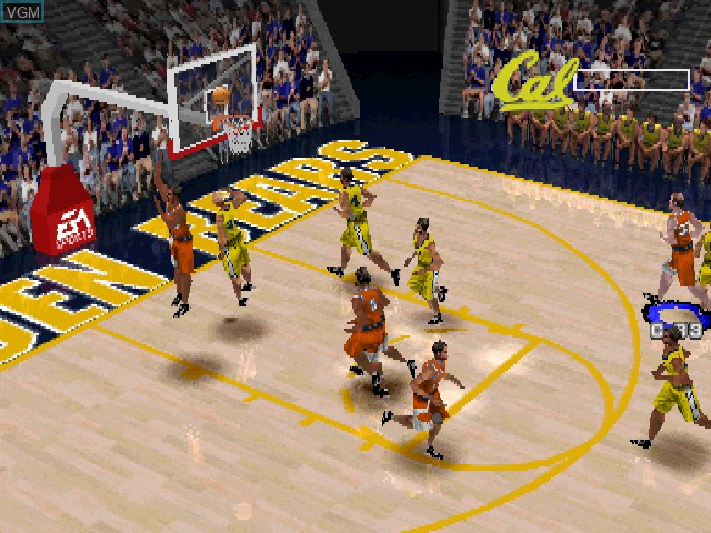 In-game screen of the game NCAA March Madness 99 on Sony Playstation