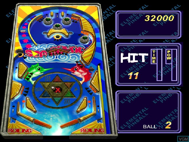 In-game screen of the game Nice Price Series Vol. 08 - Elemental Pinball on Sony Playstation