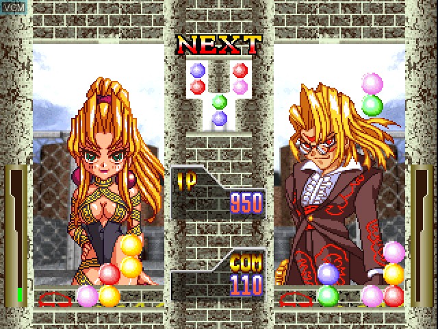 In-game screen of the game Puzzle Arena Toshinden on Sony Playstation