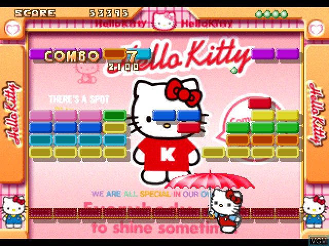 In-game screen of the game Simple 1500 Series - Hello Kitty Vol. 03 - Block Kuzushi on Sony Playstation