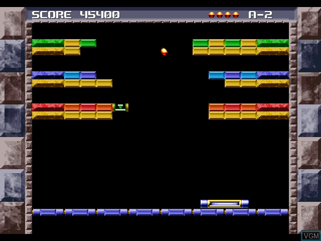 In-game screen of the game Simple 1500 Series Vol. 14 - The Block Kuzushi on Sony Playstation