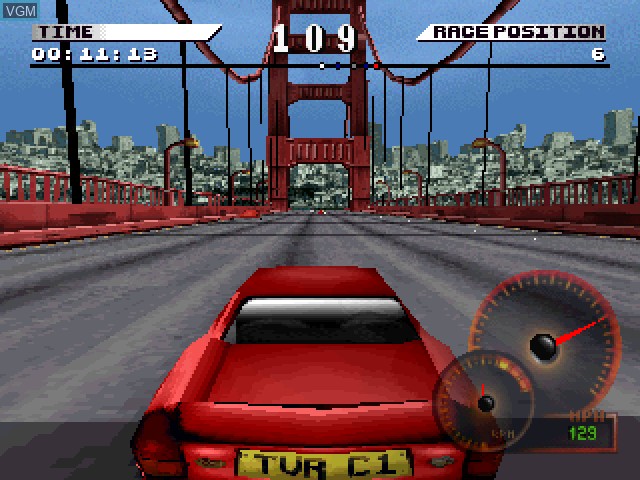 In-game screen of the game Test Drive 4 on Sony Playstation