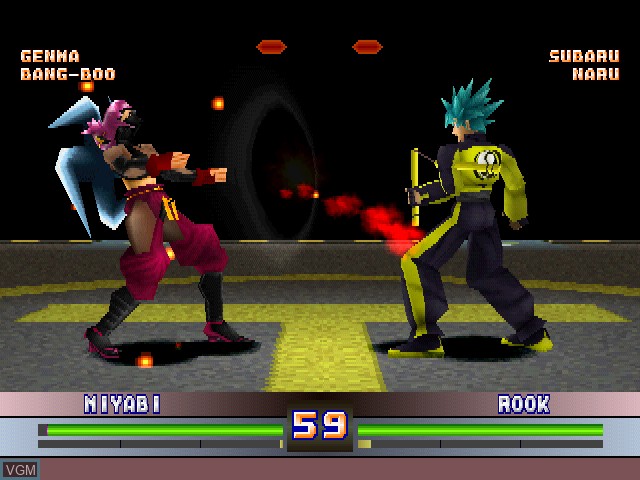 In-game screen of the game Toshinden Subaru on Sony Playstation