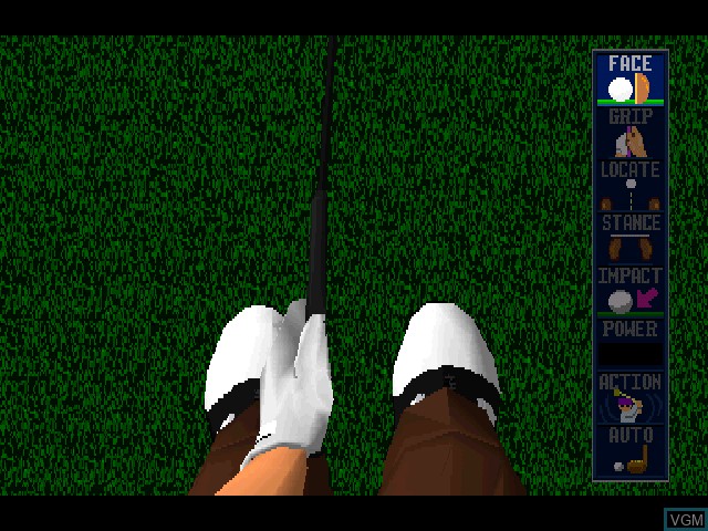 In-game screen of the game Big Challenge Golf - Tokyo Yomiuri Country Club Hen on Sony Playstation