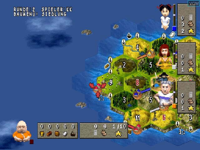 In-game screen of the game Catan - Die Erste Insel on Sony Playstation