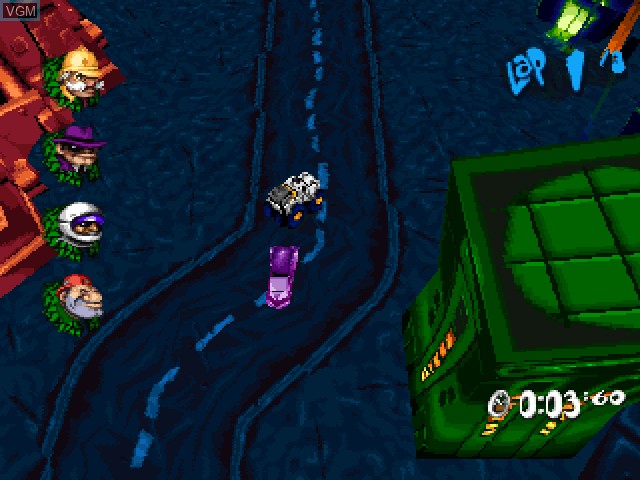 In-game screen of the game Motor Mash on Sony Playstation