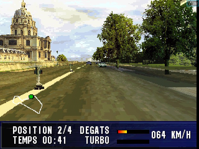 In-game screen of the game Paris-Marseille Racing on Sony Playstation
